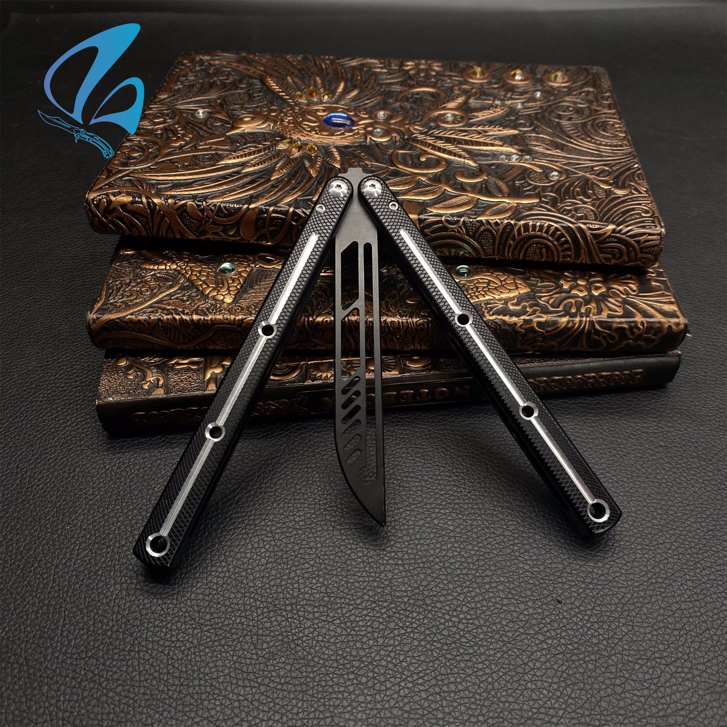 CNC Antiskid Handle Balisong Trainer Aluminium Alloy Antiskid Butterfly Knife Trainer