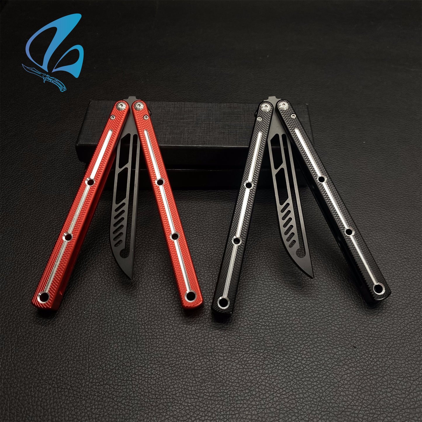 CNC Antiskid Handle Balisong Trainer Aluminium Alloy Antiskid Butterfly Knife Trainer