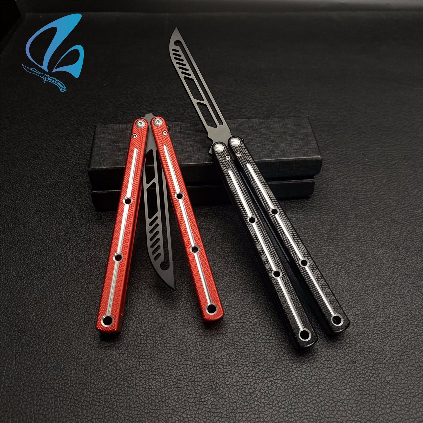 CNC Antiskid Handle Balisong Trainer Aluminium Alloy Antiskid Butterfly Knife Trainer