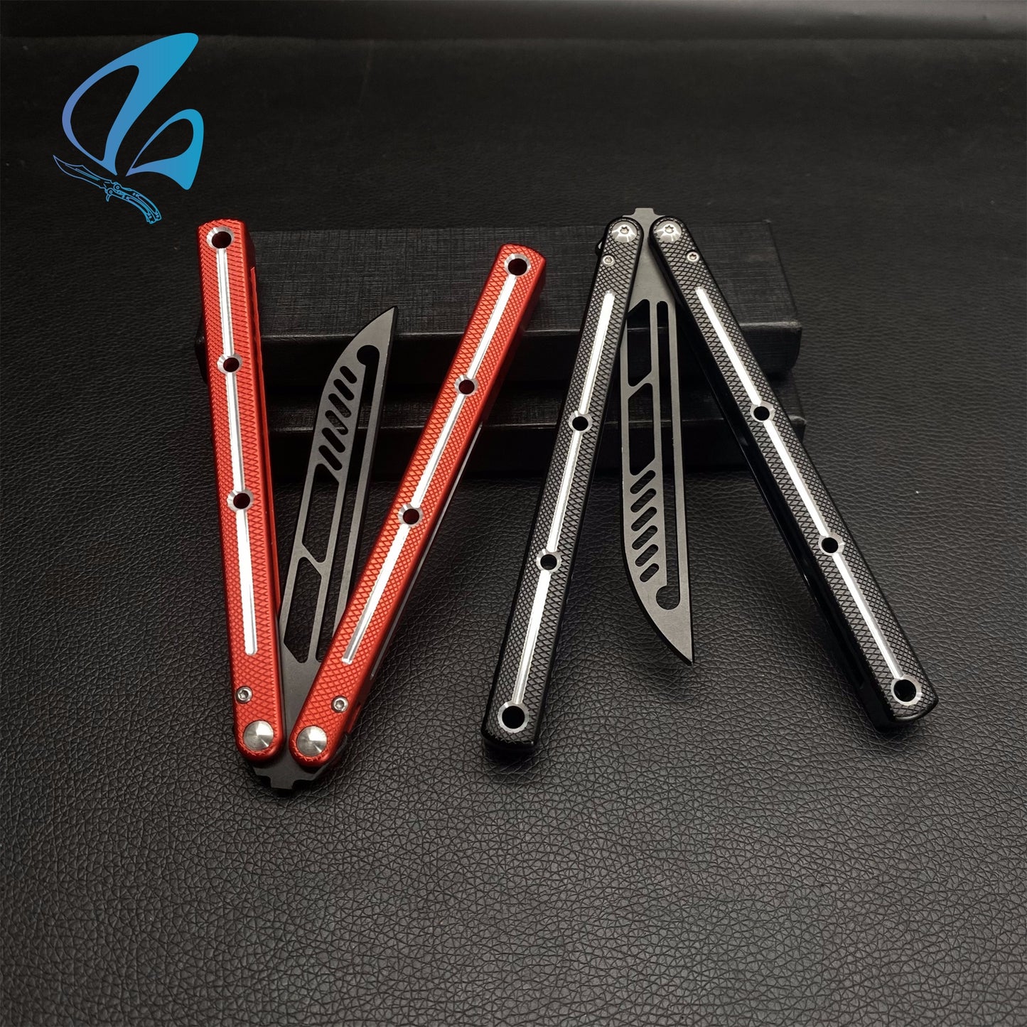 CNC Antiskid Handle Balisong Trainer Aluminium Alloy Antiskid Butterfly Knife Trainer