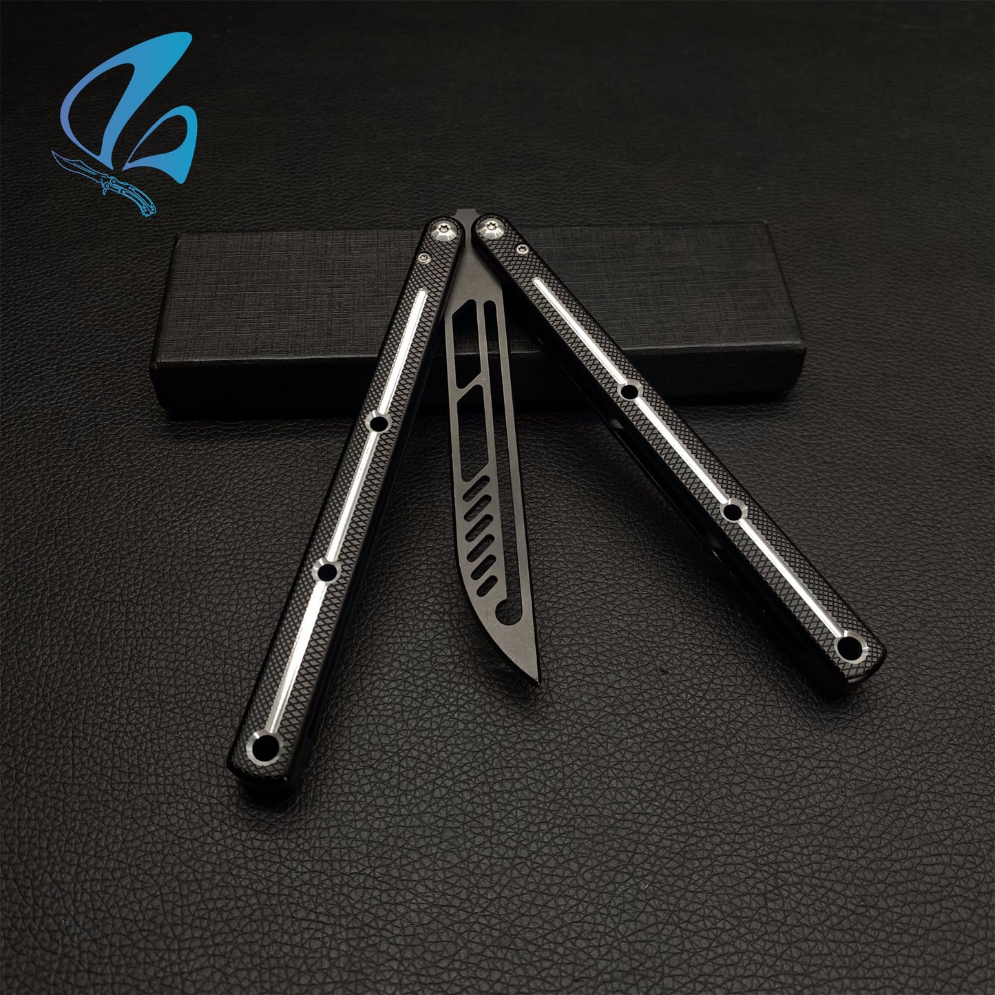 CNC Antiskid Handle Balisong Trainer Aluminium Alloy Antiskid Butterfly Knife Trainer