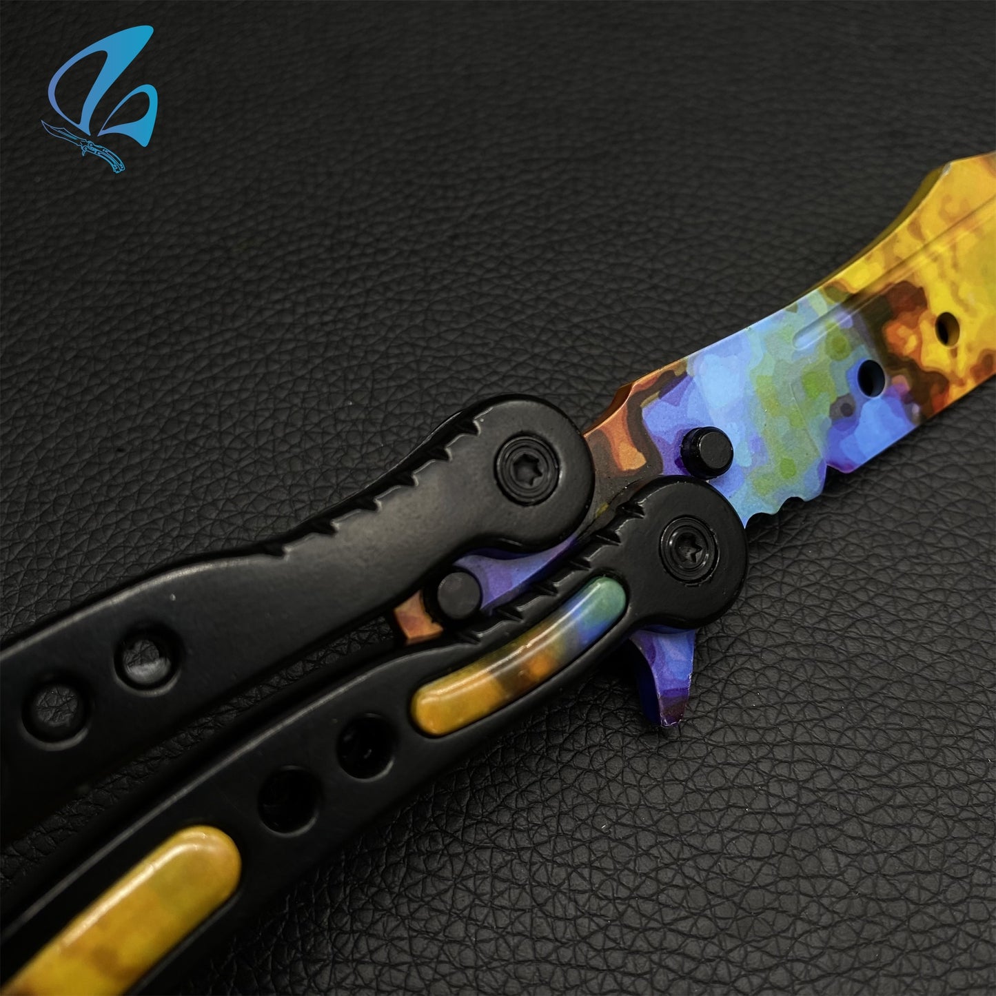 CSGO Case Hardened Butterfly Knife Trainer Case Hardened Skin Balisong Trainer