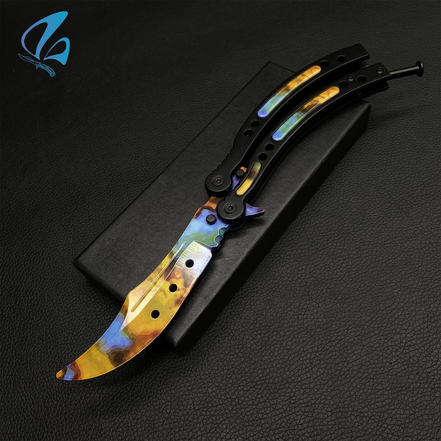 CSGO Case Hardened Butterfly Knife Trainer Case Hardened Skin Balisong Trainer