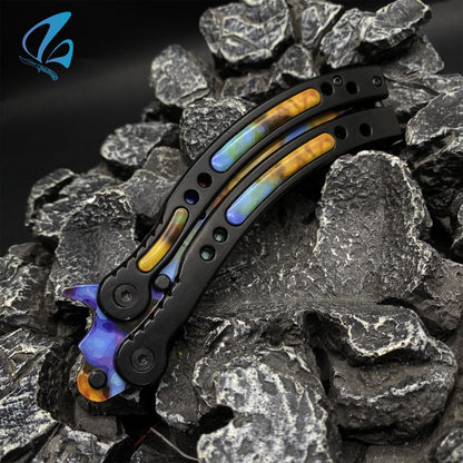 CSGO Case Hardened Butterfly Knife Trainer Case Hardened Skin Balisong Trainer