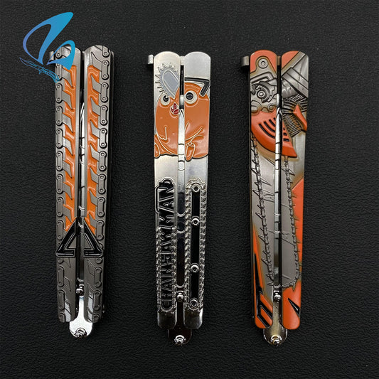 Chainsaw Guy Butterfly Knife Chainsaw Balisong Fan Art For Display Only