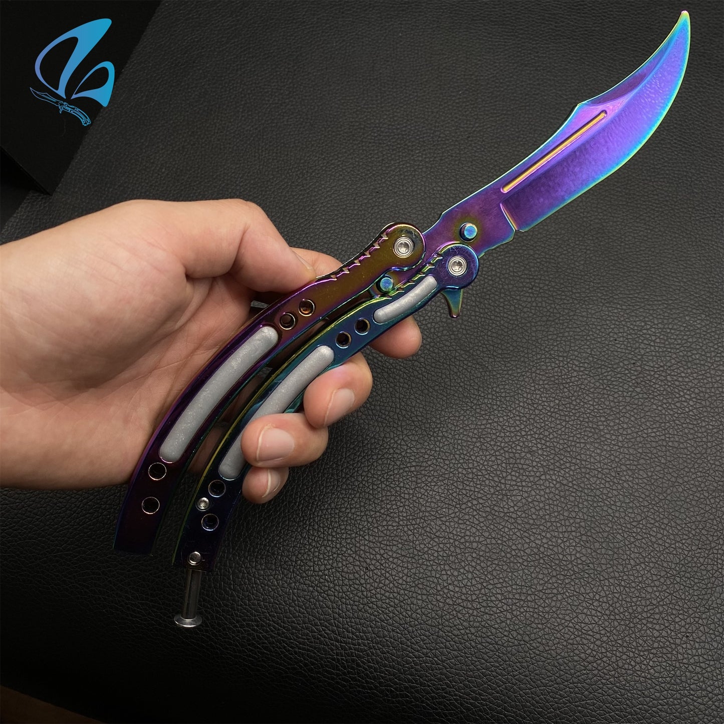 CSGO Colorful Titanium Butterfly Knife Trainer Colorful Titanium Skin Balisong Trainer