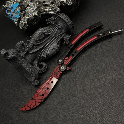 CSGO Crimson Web Butterfly Knife Trainer Crimson Web Skin Balisong Trainer