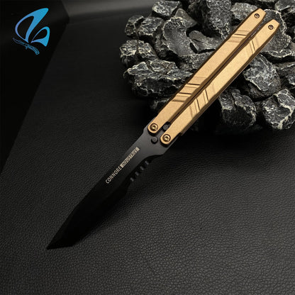 Recon Knife Butterfly Knife Trainer CNC Aluminium Handle Steel Blade Recon Balisong Trainer