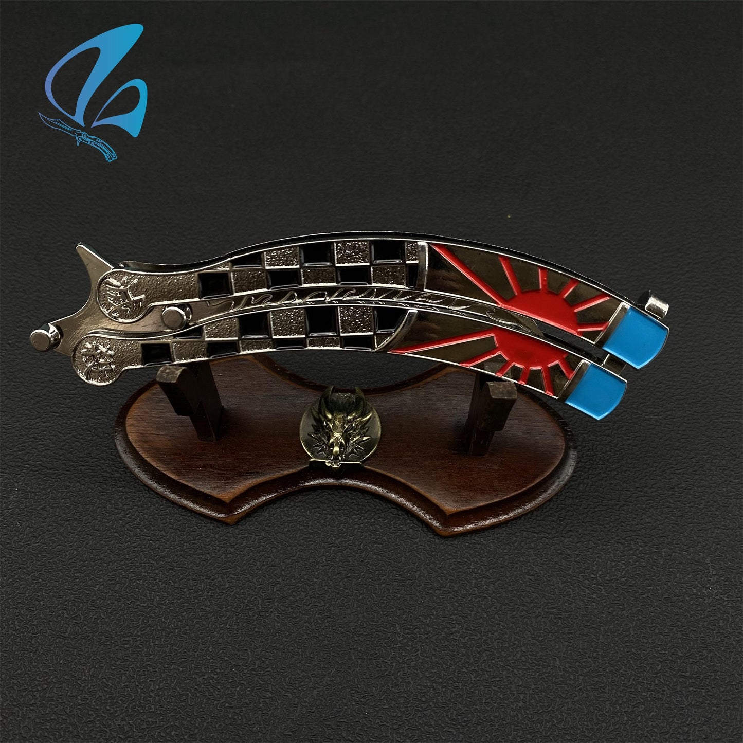 Demon Killer Butterfly Knife Anime Balisong Fan Art For Display Only