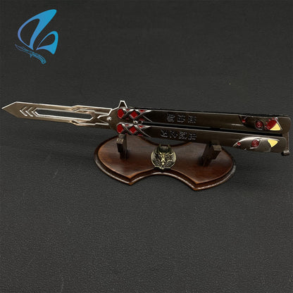 Demon Killer Butterfly Knife Anime Balisong Fan Art For Display Only