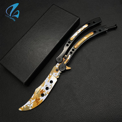 CSGO Desert Camo Butterfly Knife Trainer Desert Camo Skin Balisong Trainer