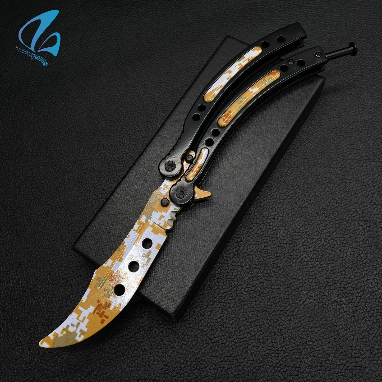 CSGO Desert Camo Butterfly Knife Trainer Desert Camo Skin Balisong Trainer