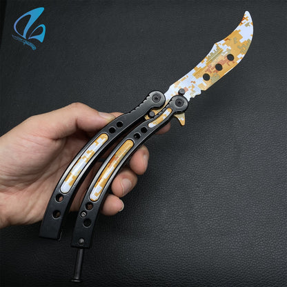 CSGO Desert Camo Butterfly Knife Trainer Desert Camo Skin Balisong Trainer