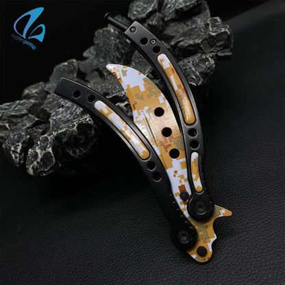 CSGO Desert Camo Butterfly Knife Trainer Desert Camo Skin Balisong Trainer