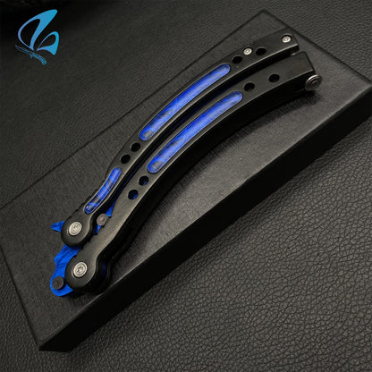 CSGO Doppler Sapphire Butterfly Knife Trainer Doppler Sapphire Skin Balisong Trainer