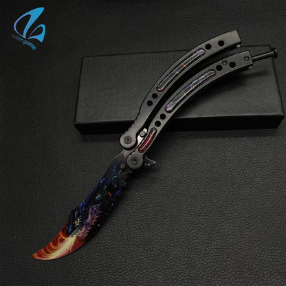 CSGO Dragon Breath Butterfly Knife Trainer Dragon Fire Skin Balisong Trainer