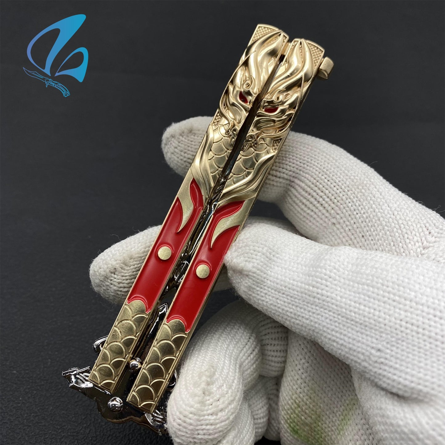 Dragon Butterfly Knife Trainer Dragon Balisong Fan Art For Display Only