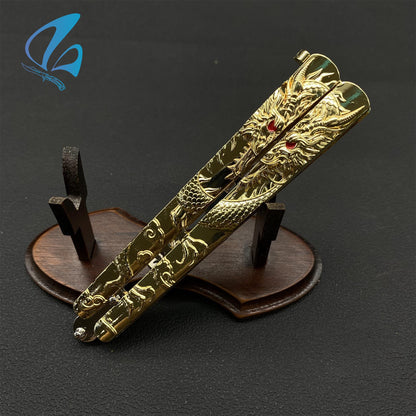 Dragon Butterfly Knife Trainer Dragon Balisong Fan Art For Display Only