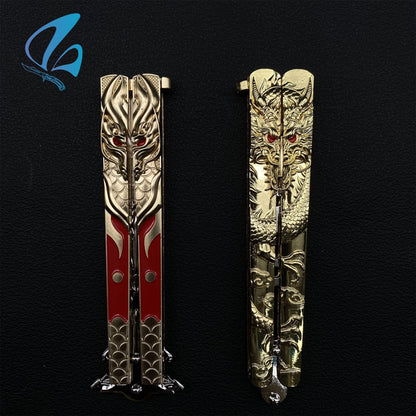 Dragon Butterfly Knife Trainer Dragon Balisong Fan Art For Display Only