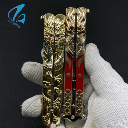 Dragon Butterfly Knife Trainer Dragon Balisong Fan Art For Display Only