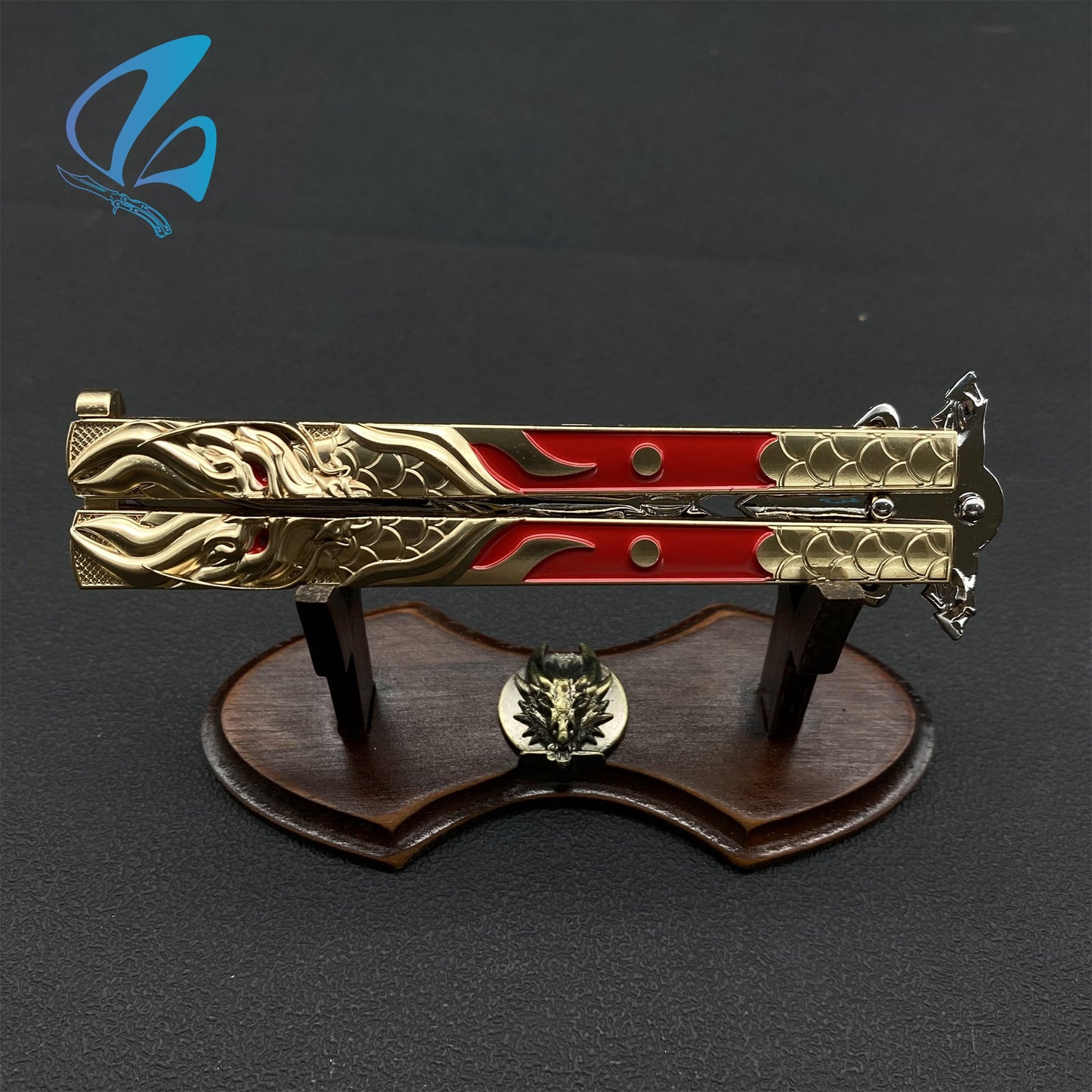 Dragon Butterfly Knife Trainer Dragon Balisong Fan Art For Display Only