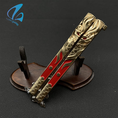 Dragon Butterfly Knife Trainer Dragon Balisong Fan Art For Display Only