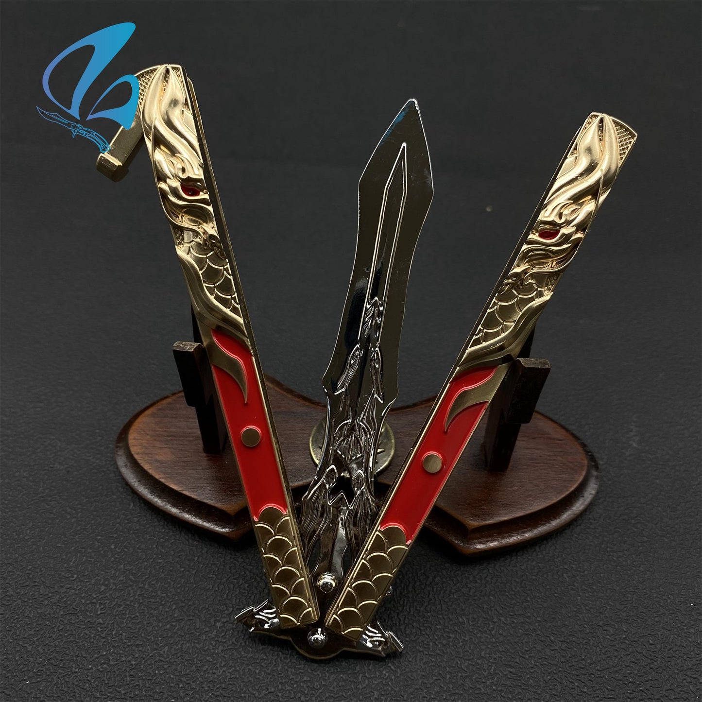 Dragon Butterfly Knife Trainer Dragon Balisong Fan Art For Display Only