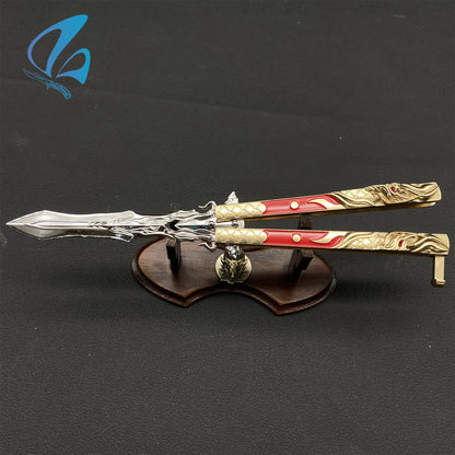 Dragon Butterfly Knife Trainer Dragon Balisong Fan Art For Display Only