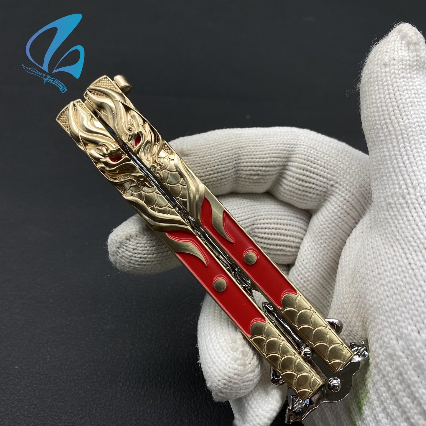 Dragon Butterfly Knife Trainer Dragon Balisong Fan Art For Display Only