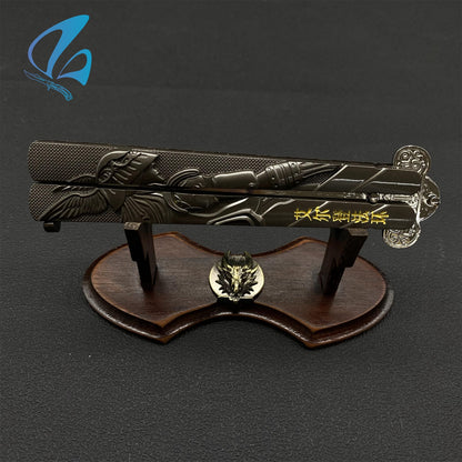 Malenia Game Butterfly Knife Trainer Bloody Wolf Balisong Fan Art For Display Only