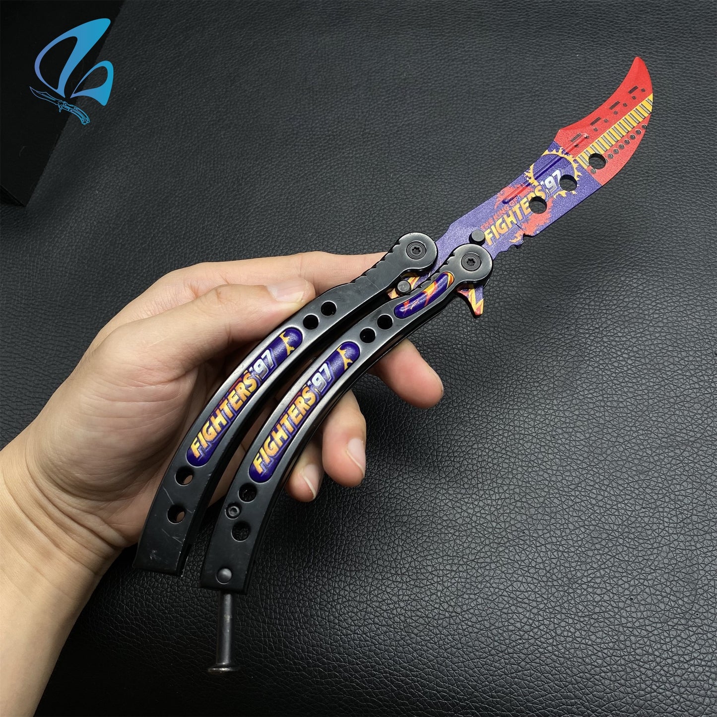 CSGO 97 Fighter Black Butterfly Knife Trainer Fighter Black Skin Balisong Trainer