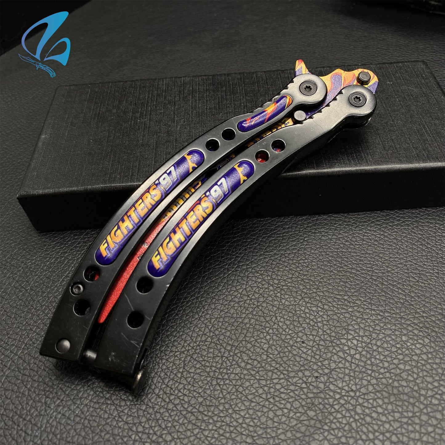 CSGO 97 Fighter Black Butterfly Knife Trainer Fighter Black Skin Balisong Trainer