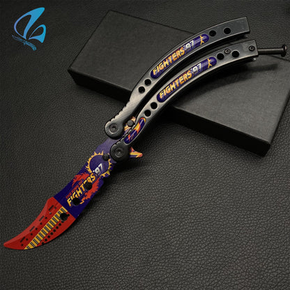 CSGO 97 Fighter Black Butterfly Knife Trainer Fighter Black Skin Balisong Trainer