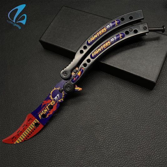 CSGO 97 Fighter Black Butterfly Knife Trainer Fighter Black Skin Balisong Trainer