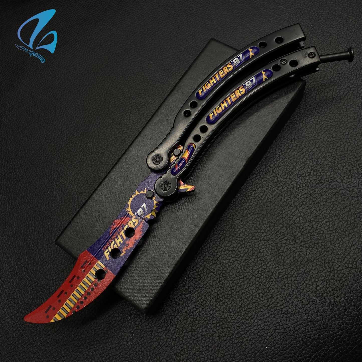 CSGO 97 Fighter Black Butterfly Knife Trainer Fighter Black Skin Balisong Trainer