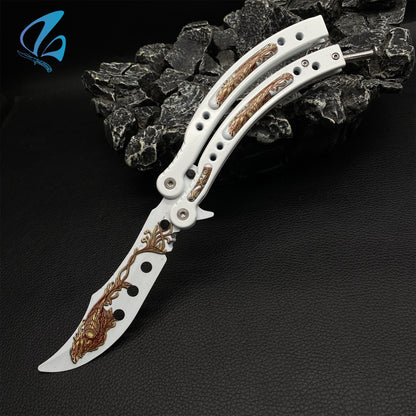 CSGO Firehawk Butterfly Knife Trainer Firehawk Skin Balisong Trainer