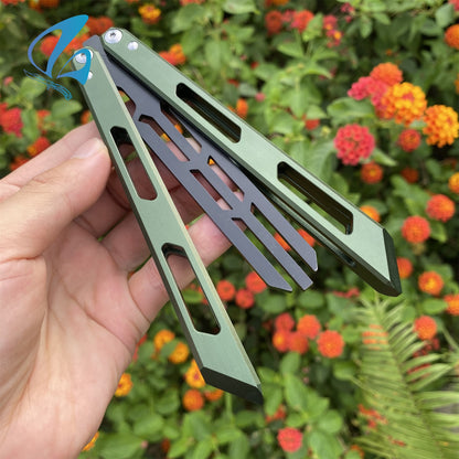 CNC Trident Head Aluminium Alloy Handle Butterfly Knife Trainer