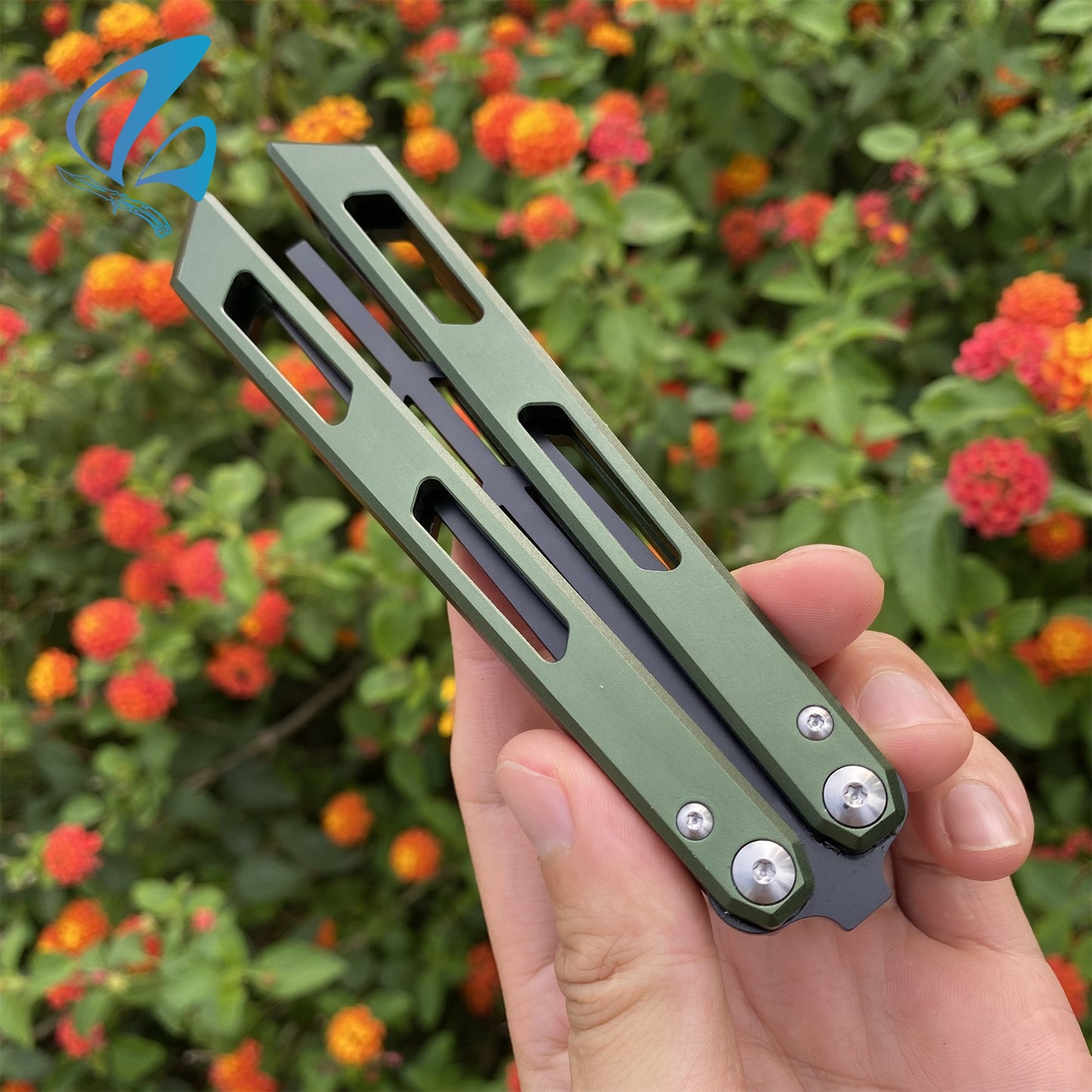 CNC Trident Head Aluminium Alloy Handle Butterfly Knife Trainer