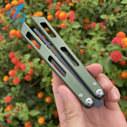 CNC Trident Head Aluminium Alloy Handle Butterfly Knife Trainer