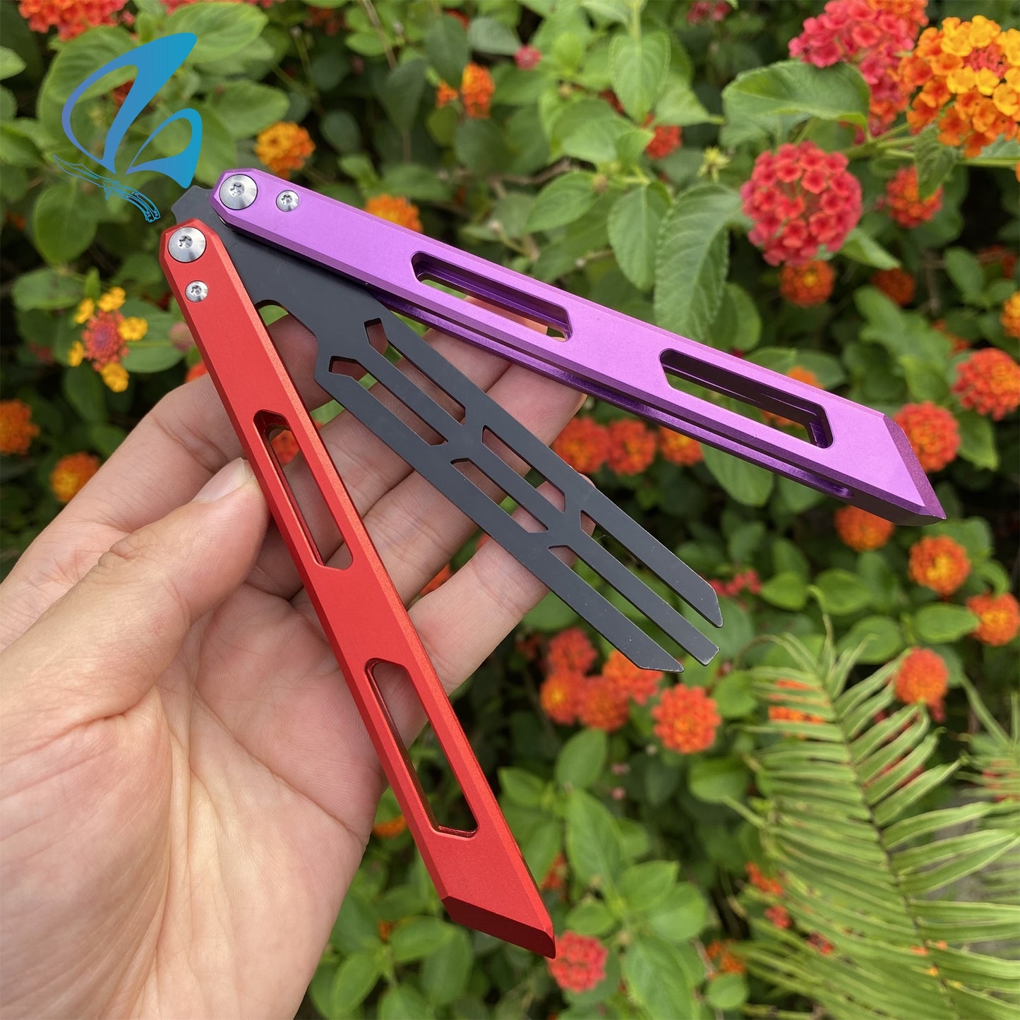 CNC Trident Head Aluminium Alloy Handle Butterfly Knife Trainer