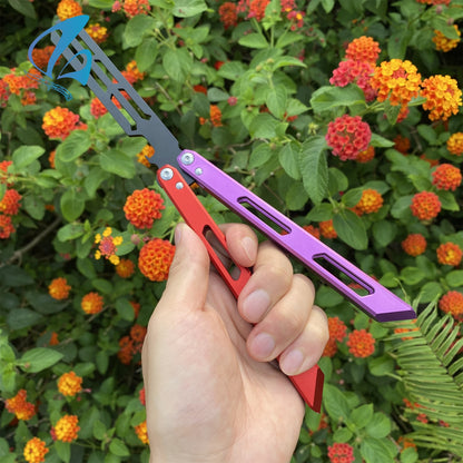 CNC Trident Head Aluminium Alloy Handle Butterfly Knife Trainer