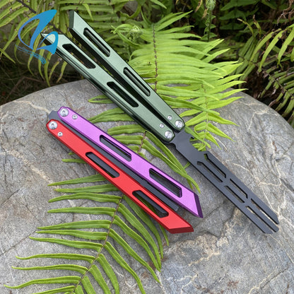 CNC Trident Head Aluminium Alloy Handle Butterfly Knife Trainer