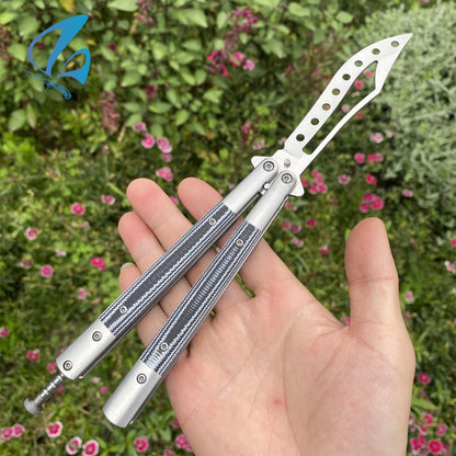 G10 Handles Stainless Steel Blade Butterfly Knife Trainer