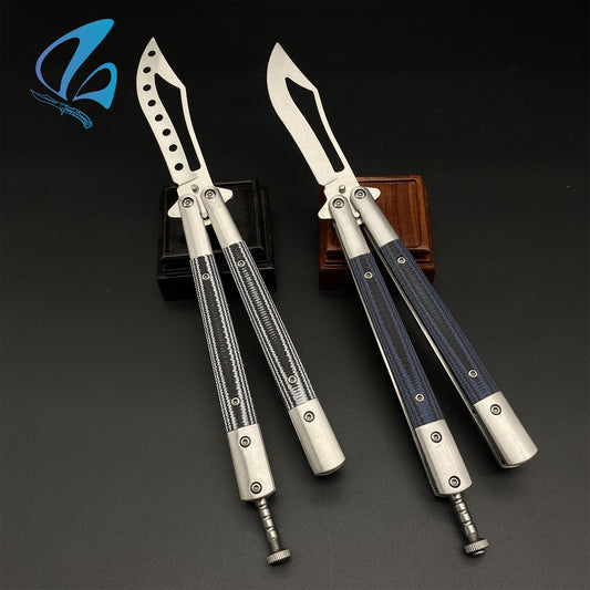 G10 Handles Stainless Steel Blade Butterfly Knife Trainer