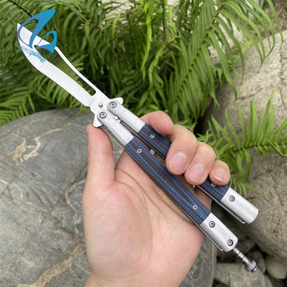 G10 Handles Stainless Steel Blade Butterfly Knife Trainer