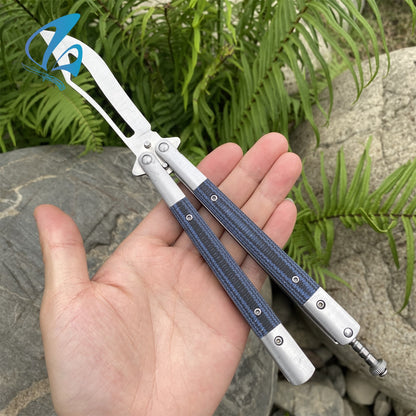 G10 Handles Stainless Steel Blade Butterfly Knife Trainer