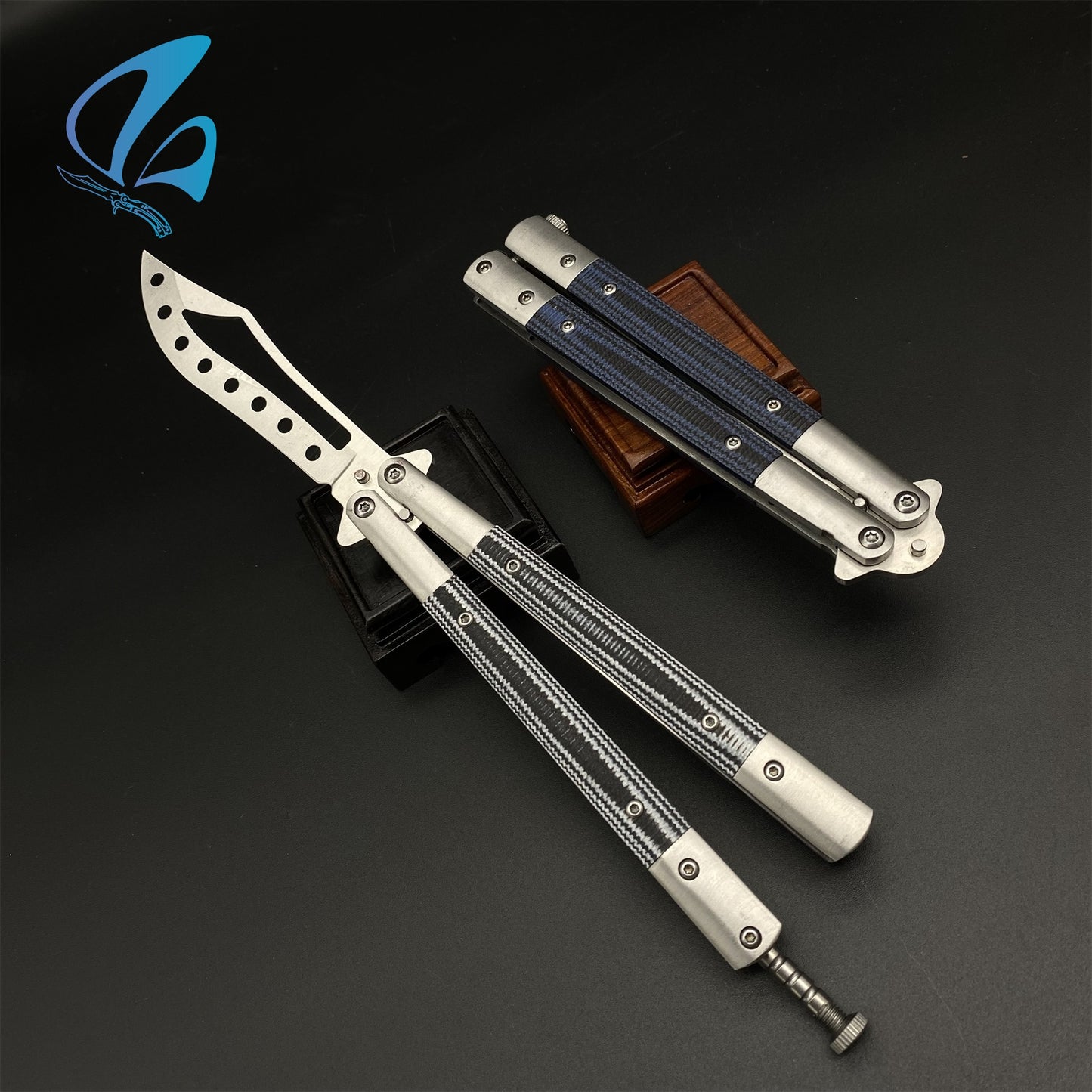 G10 Handles Stainless Steel Blade Butterfly Knife Trainer