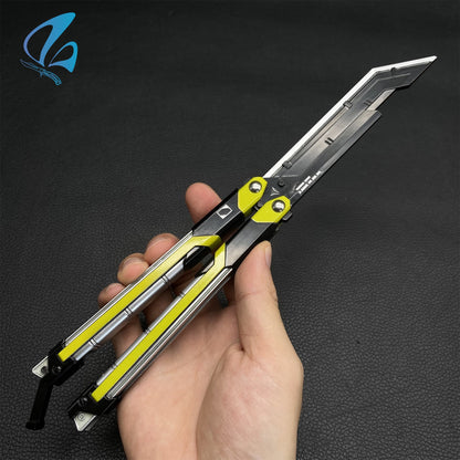 RGX Knife RGX Butterfly Knife Trainer  Val RGX Balisong Trainer Game Knife Prop IRL