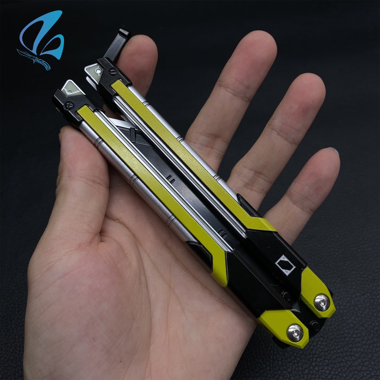 RGX Knife RGX Butterfly Knife Trainer  Val RGX Balisong Trainer Game Knife Prop IRL