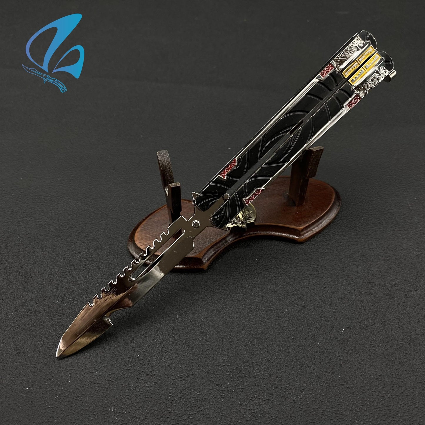 HaoTian Hammer Butterfly Knife Anime Hammer Balisong Fan Art For Display Only